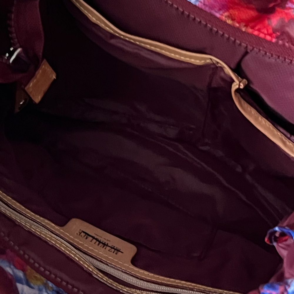 MZ Wallace Red and Blue Quilted Backpack - Picture 11 of 12